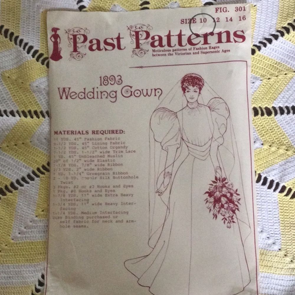 Past Patterns 1893 Wedding Gown